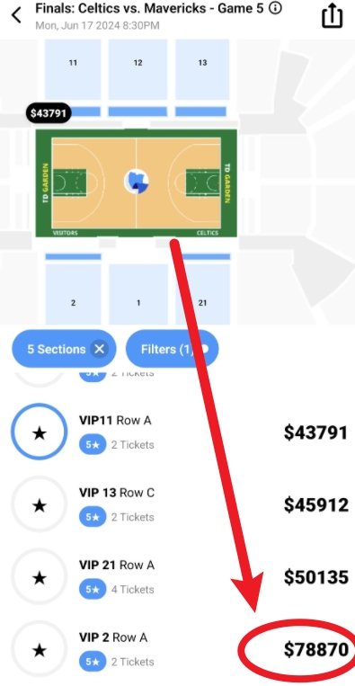 ?天价！凯侠G5门票场边VIP坐席最贵价格已达39435美刀一张！